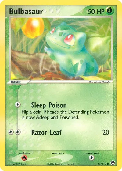 Bulbasaur (54) EX FireRed & LeafGreen Reverse Holo 54 (LP)