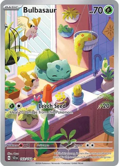 Bulbasaur Stellar Crown Illustration Rare 143/142 (NM)