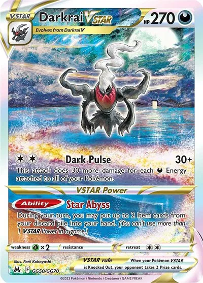 Darkrai VSTAR Crown Zenith: Galarian Gallery Ultra Rare GG50/GG70 (NM)