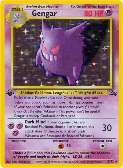Gengar Fossil Holo Rare 5 (MP)