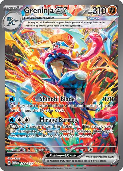 Greninja ex Twilight Masquerade Special Illustration Rare 214/167 (NM)