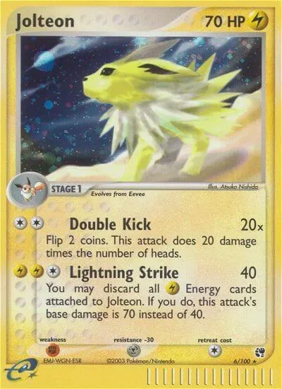 Jolteon EX Sandstorm Reverse Holo Rare 6 (NM)