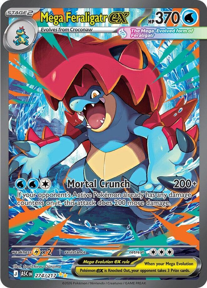 Mega Feraligatr ex Ascended Heroes Special Illustration Rare 274/217 (NM)