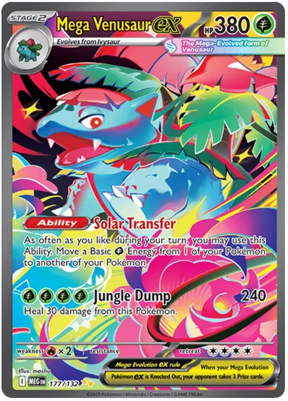 Mega Venusaur ex Mega Evolution Special Illustration Rare 177/132 (NM)