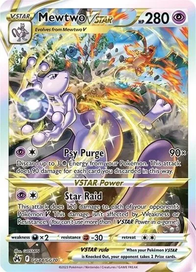 Mewtwo VSTAR Crown Zenith: Galarian Gallery Ultra Rare GG44/GG70 (NM)