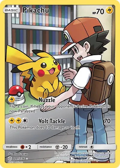 Pikachu (Secret) Cosmic Eclipse Secret Rare 241/236 (NM)