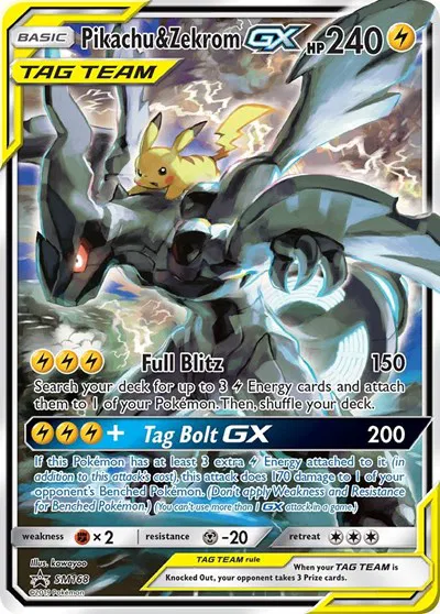 Pikachu & Zekrom GX Sun & Moon Promo Promo SM168 (HP)