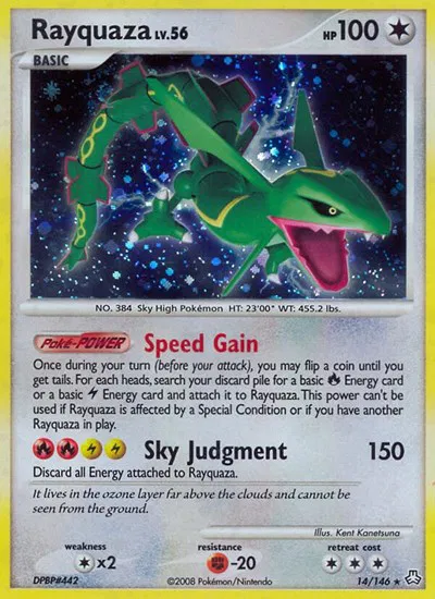 Rayquaza Legends Awakened Holo Rare 14 (LP)