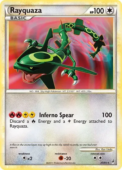 Rayquaza Call of Legends Holo Rare 20 (LP)