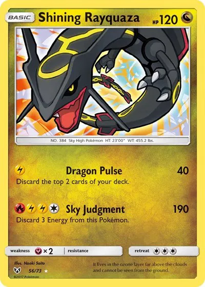 Shining Rayquaza Shining Legends Shiny Holo Rare 56 (MP)