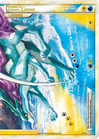 Raikou & Suicune Legend (Bottom) Unleashed Ultra Rare 93 (NM)