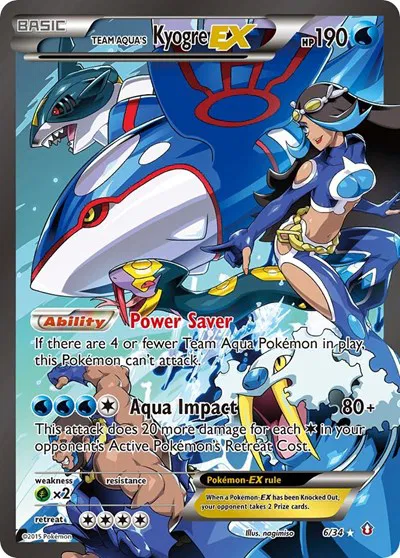Team Aqua's Kyogre EX Double Crisis Ultra Rare 6 (LP)