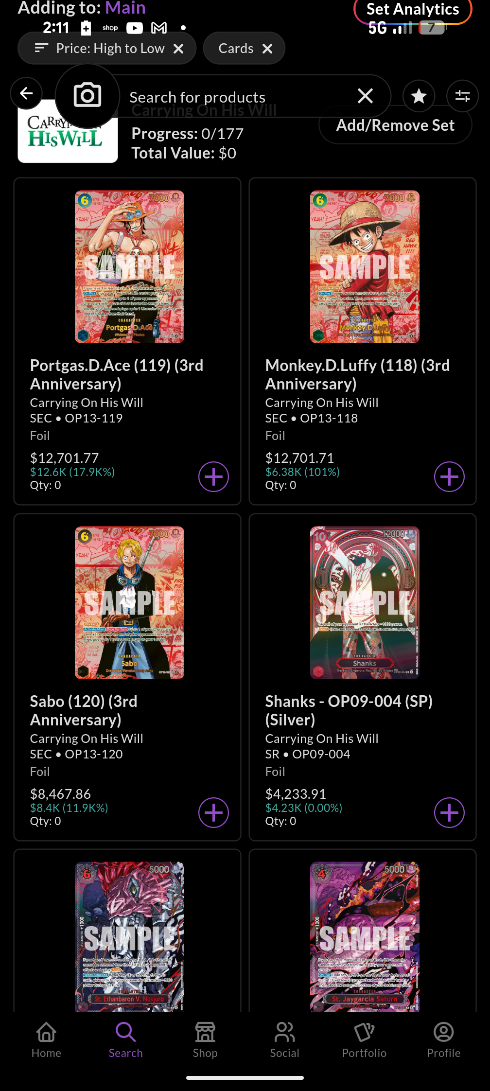 One Piece Carrying On His Will (OP-13) English - Single Packs