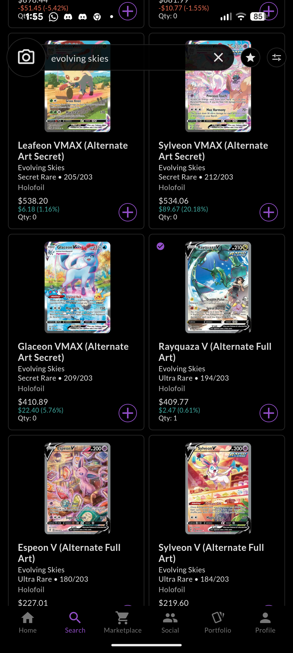 Evolving Skies Single Packs